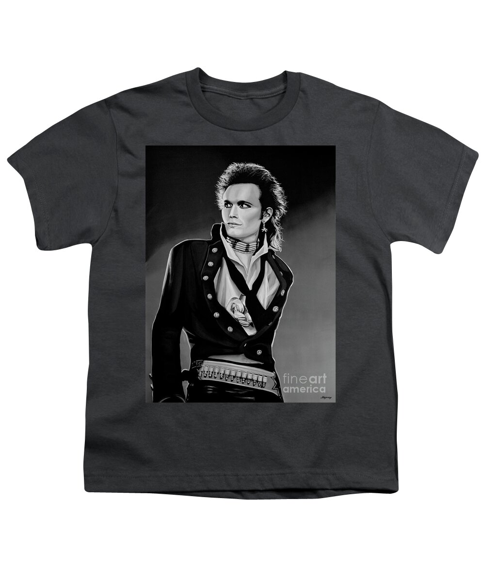 Adam Ant Youth T-Shirt featuring the painting Adam Ant Painting by Paul Meijering