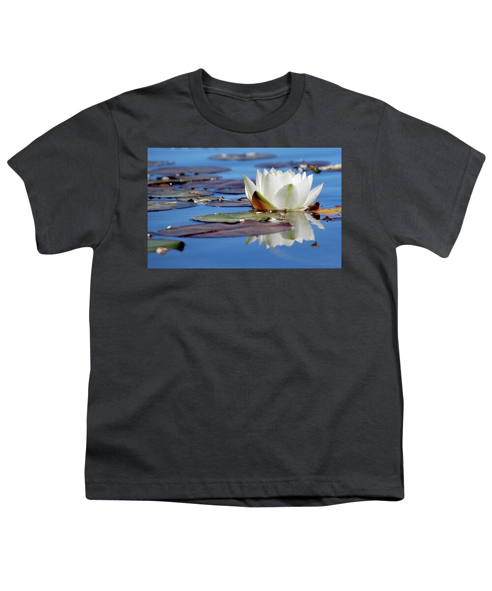 White Lily Youth T-Shirt featuring the photograph Adoring White by Amee Cave
