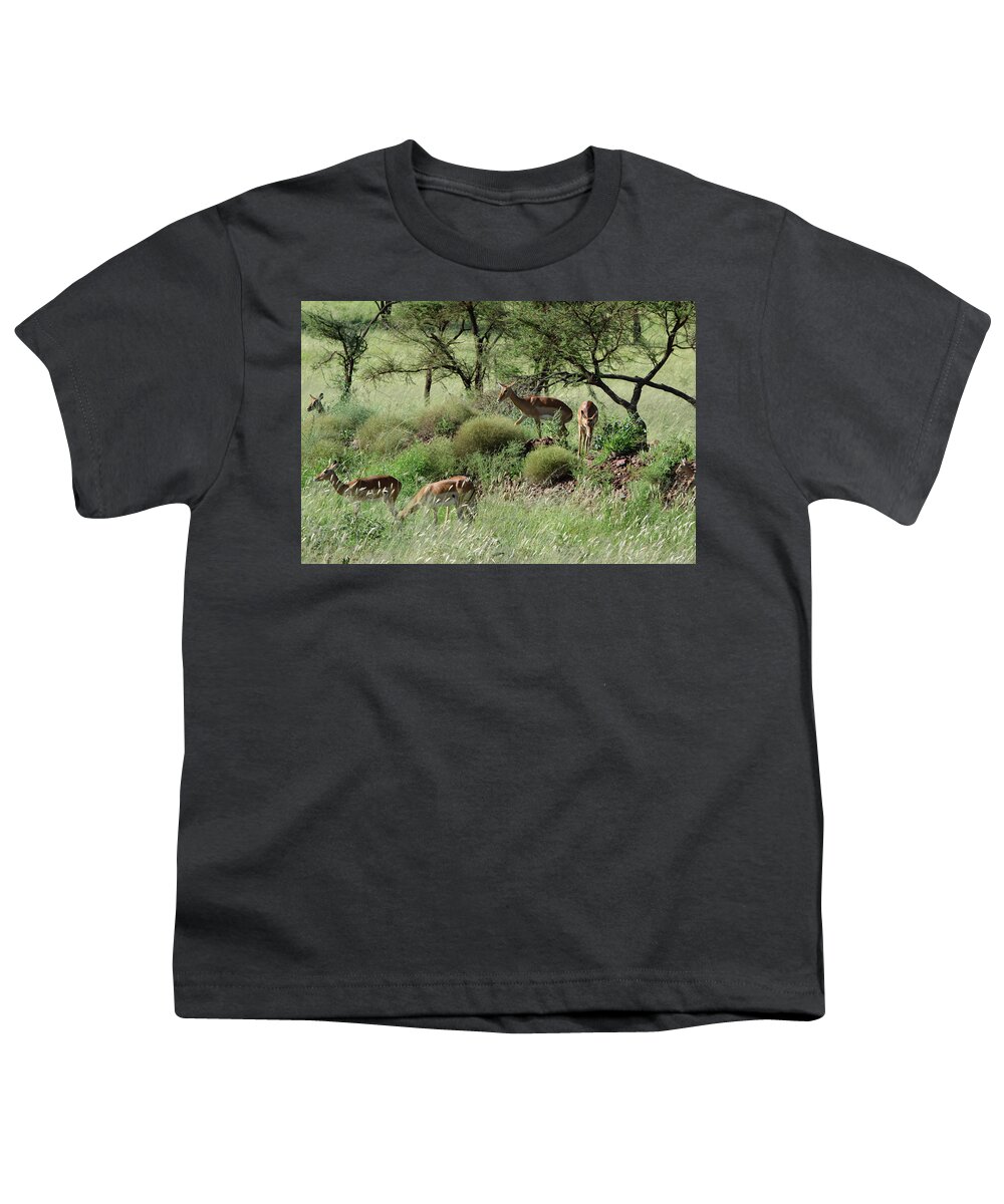  Youth T-Shirt featuring the photograph African Grasslands by Carolyn Mickulas