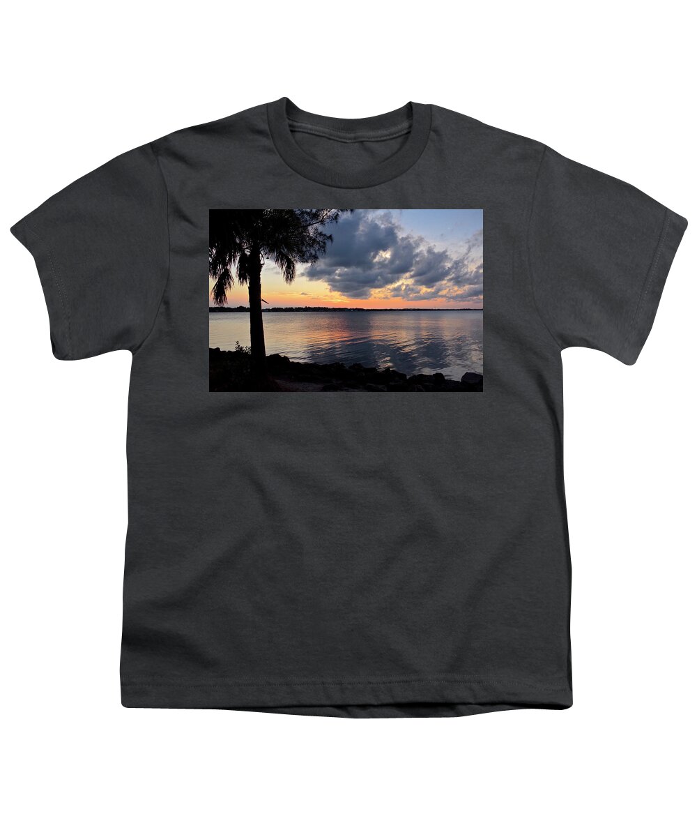 River Youth T-Shirt featuring the photograph After Sundown at Wabasso Bridge by Carol Bradley