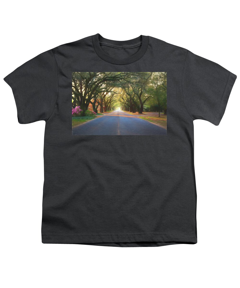 South Boundary Youth T-Shirt featuring the photograph Aiken South Boundary II by Shirley Radabaugh