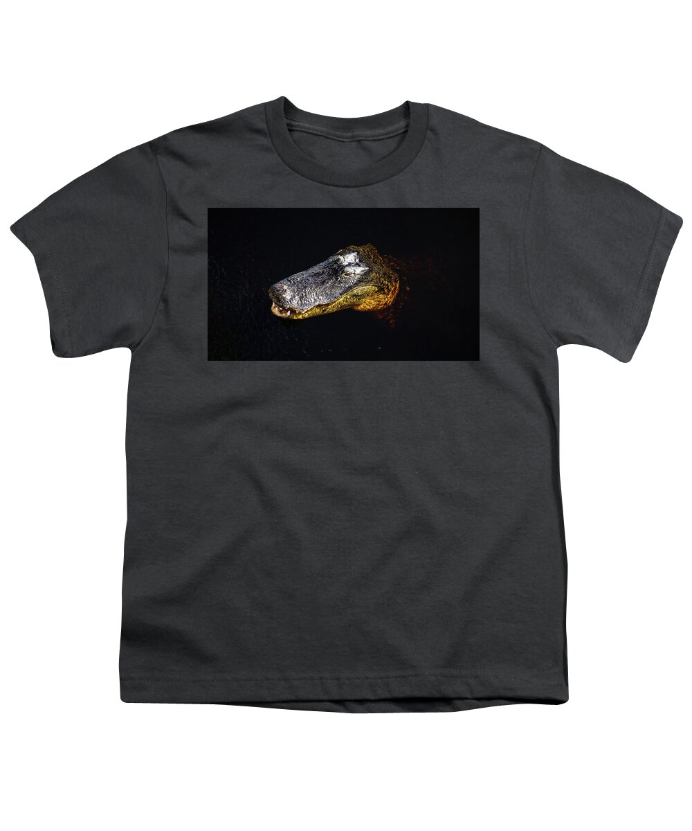 Florida Youth T-Shirt featuring the photograph Alligator Smile Boynton Beach Florida by Lawrence S Richardson Jr