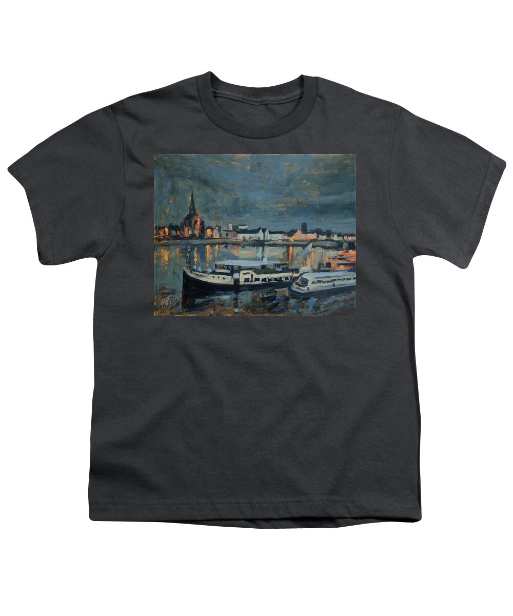 Maastricht Youth T-Shirt featuring the painting Almost Christmas by Nop Briex