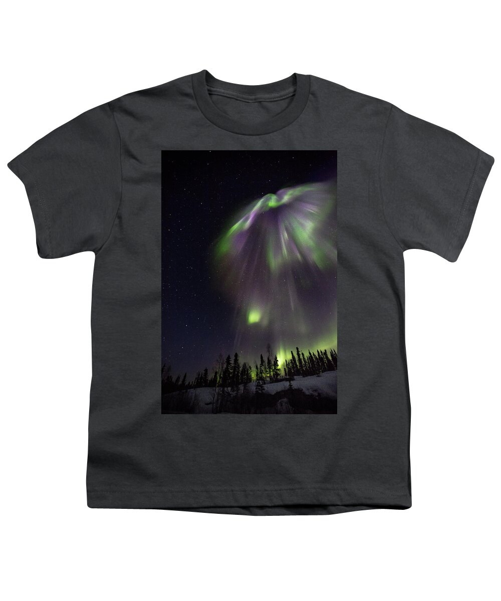 Aurora Youth T-Shirt featuring the photograph Angel In The Night by Valerie Pond