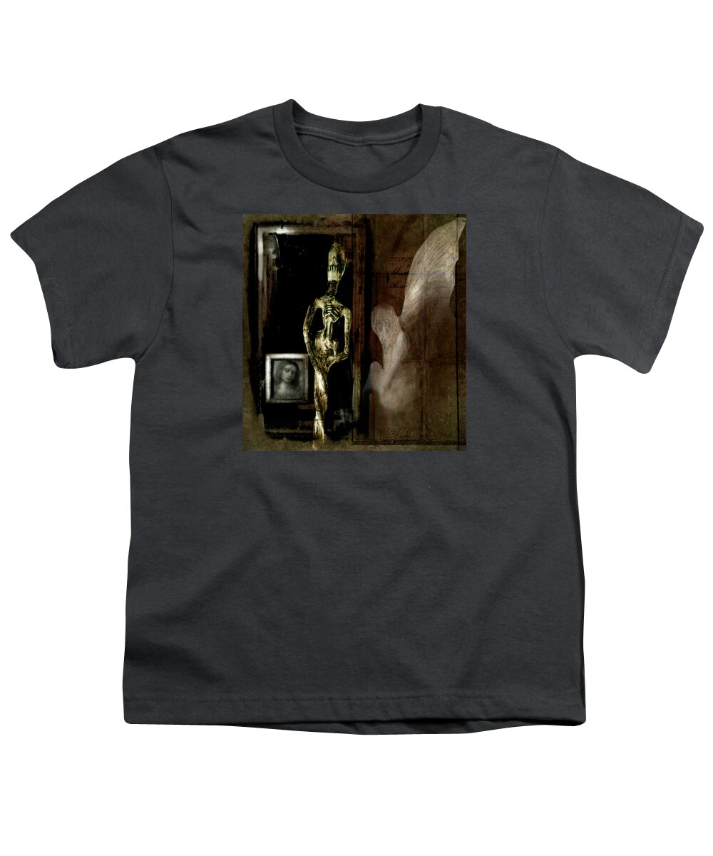 Dark Art Youth T-Shirt featuring the digital art Angels Among Us by Delight Worthyn
