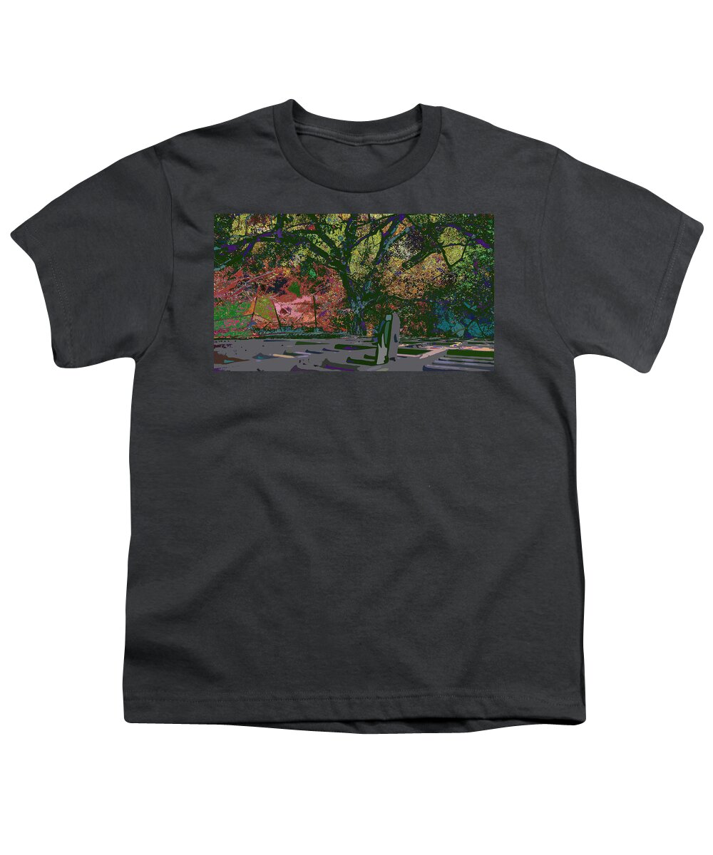  Colorfication Youth T-Shirt featuring the photograph Colorfication - Treescape My Backyard by Kenneth James