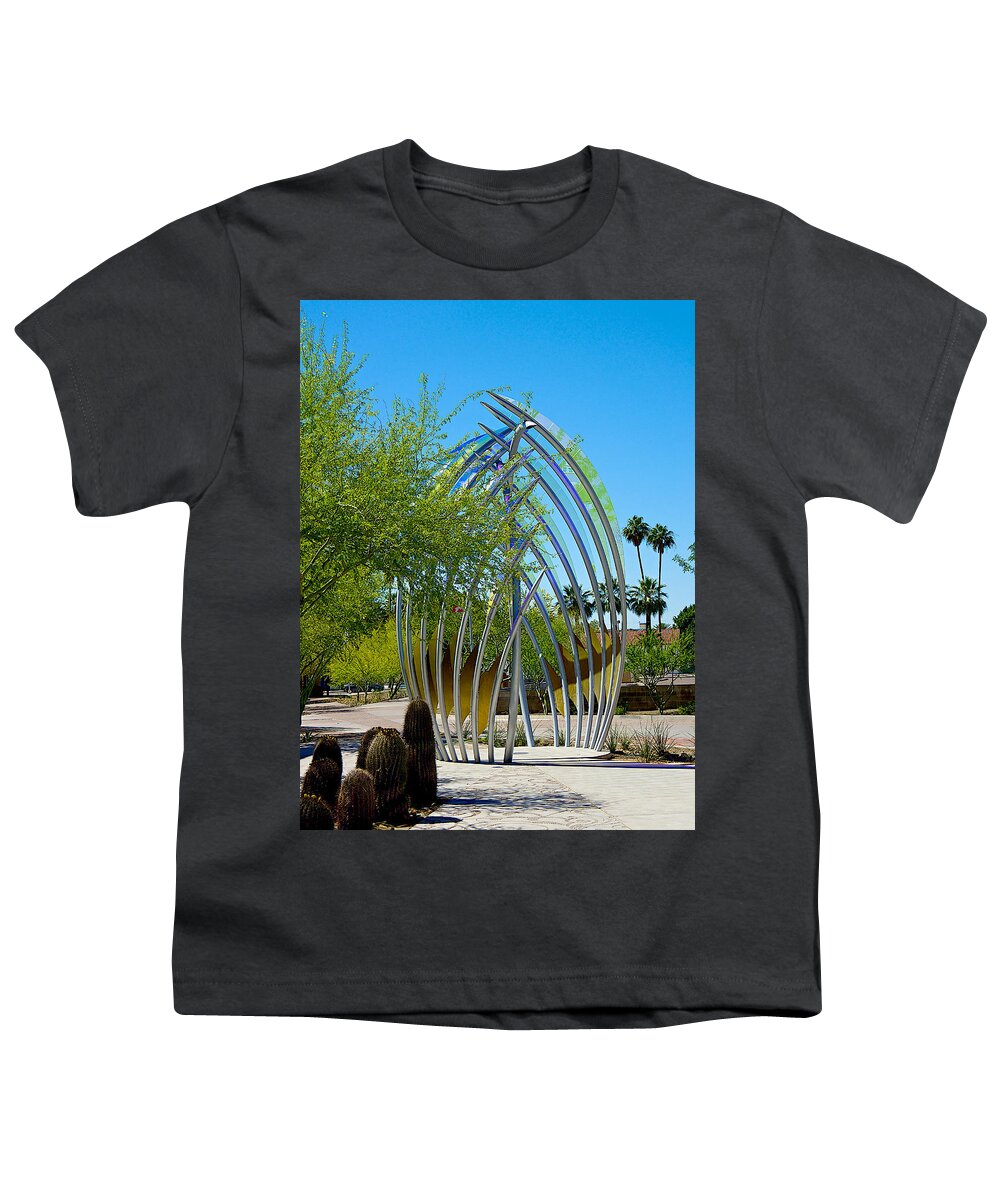 Art Youth T-Shirt featuring the photograph Art of the West by Barbara Zahno