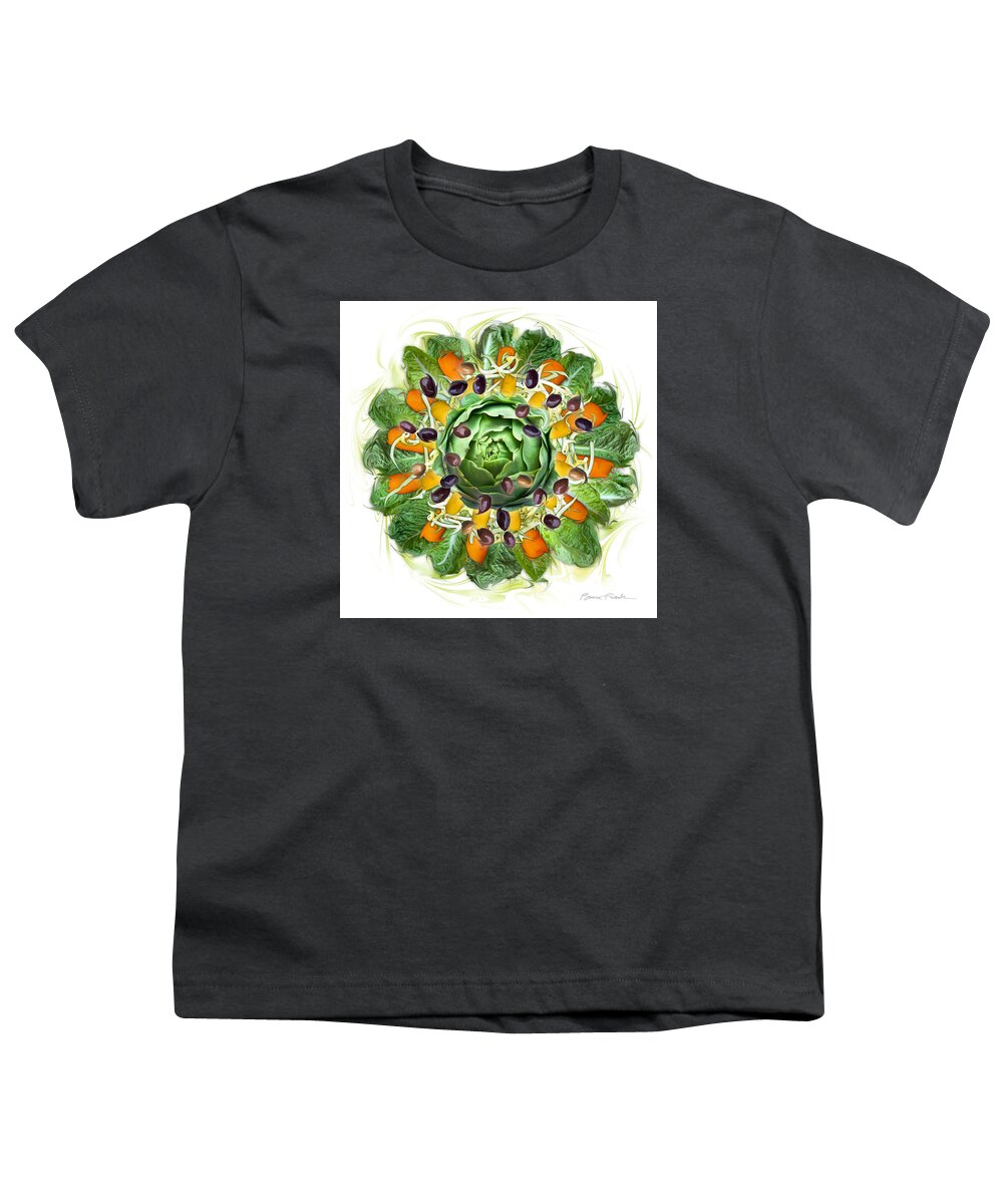Culinary Mandala Youth T-Shirt featuring the photograph Artichoke Salad by Bruce Frank