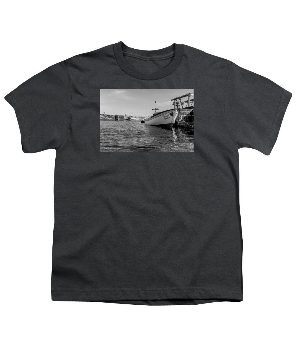 Background Youth T-Shirt featuring the photograph At Rest Boat by Joseph Amaral