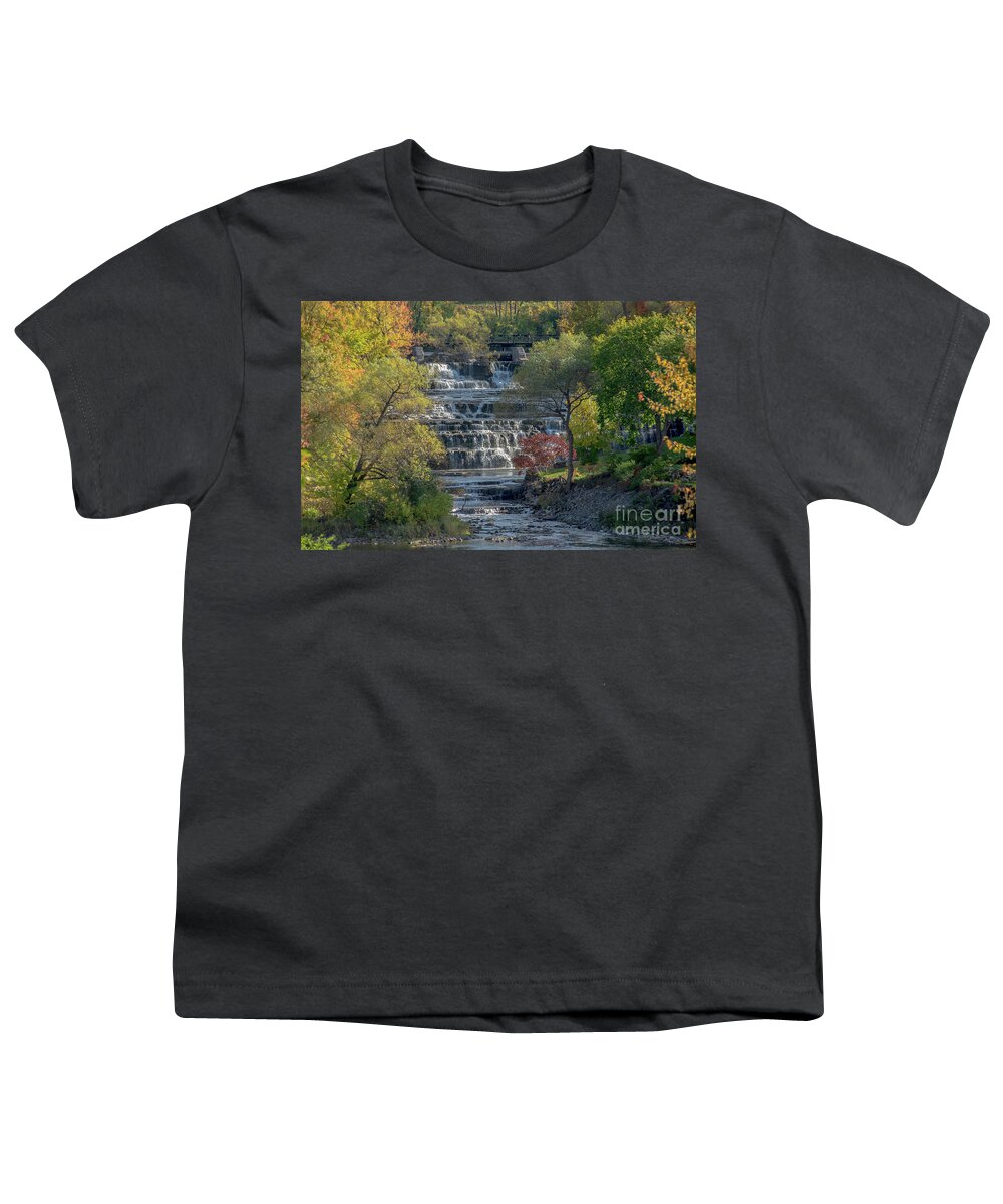 Cheryl Baxter Photography Youth T-Shirt featuring the photograph Autumn Falls by Cheryl Baxter