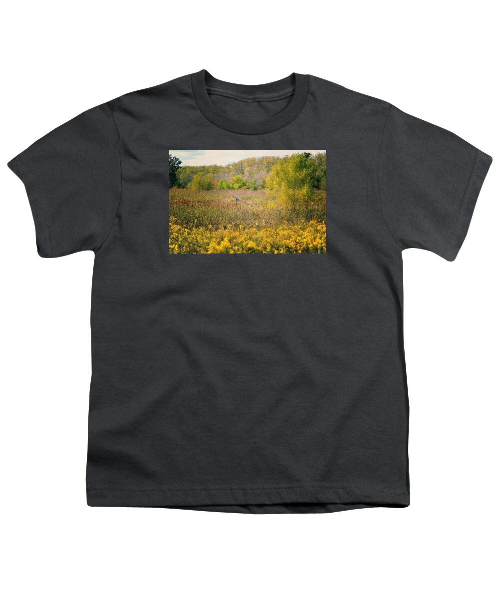 Autumn Gold Youth T-Shirt featuring the photograph Autumn Gold by Maria Urso