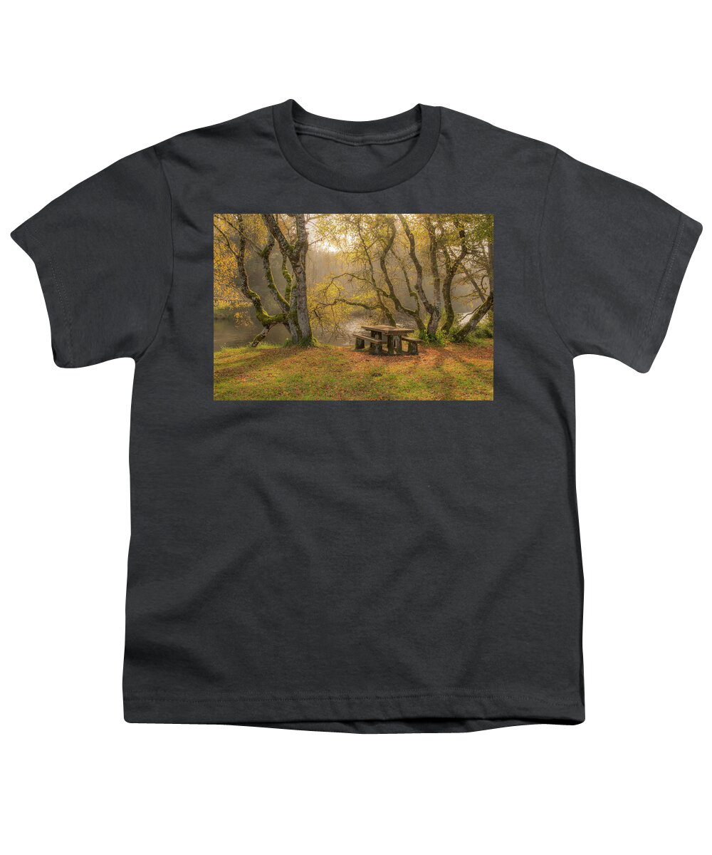 Autumn Youth T-Shirt featuring the photograph Autumn Picnic 0687 by Kristina Rinell