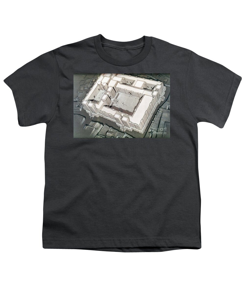 1800 B.c. Youth T-Shirt featuring the photograph Babylonian Temple by Granger