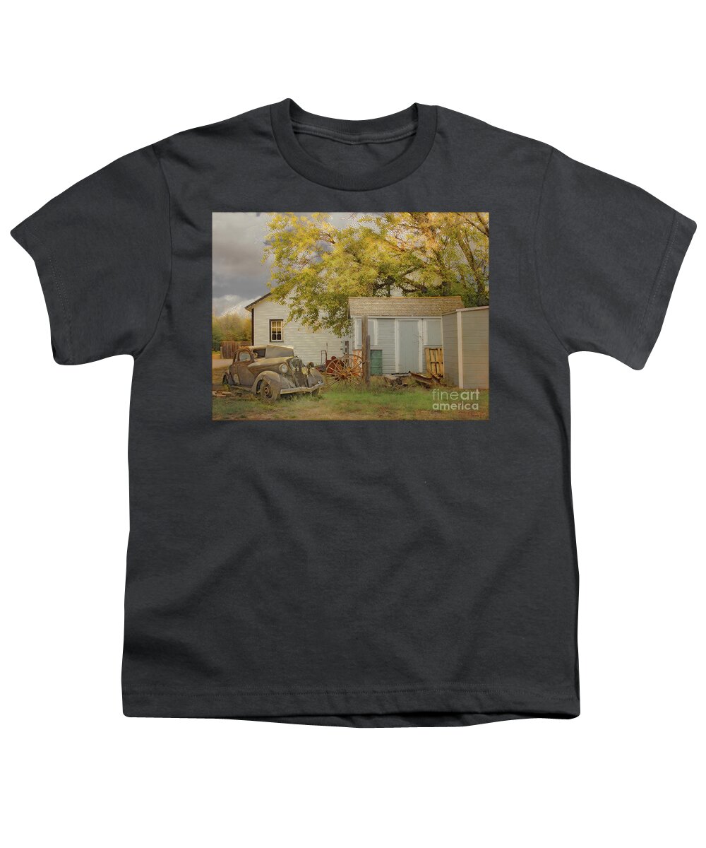 Cars Youth T-Shirt featuring the photograph Backyard Blues by John Anderson