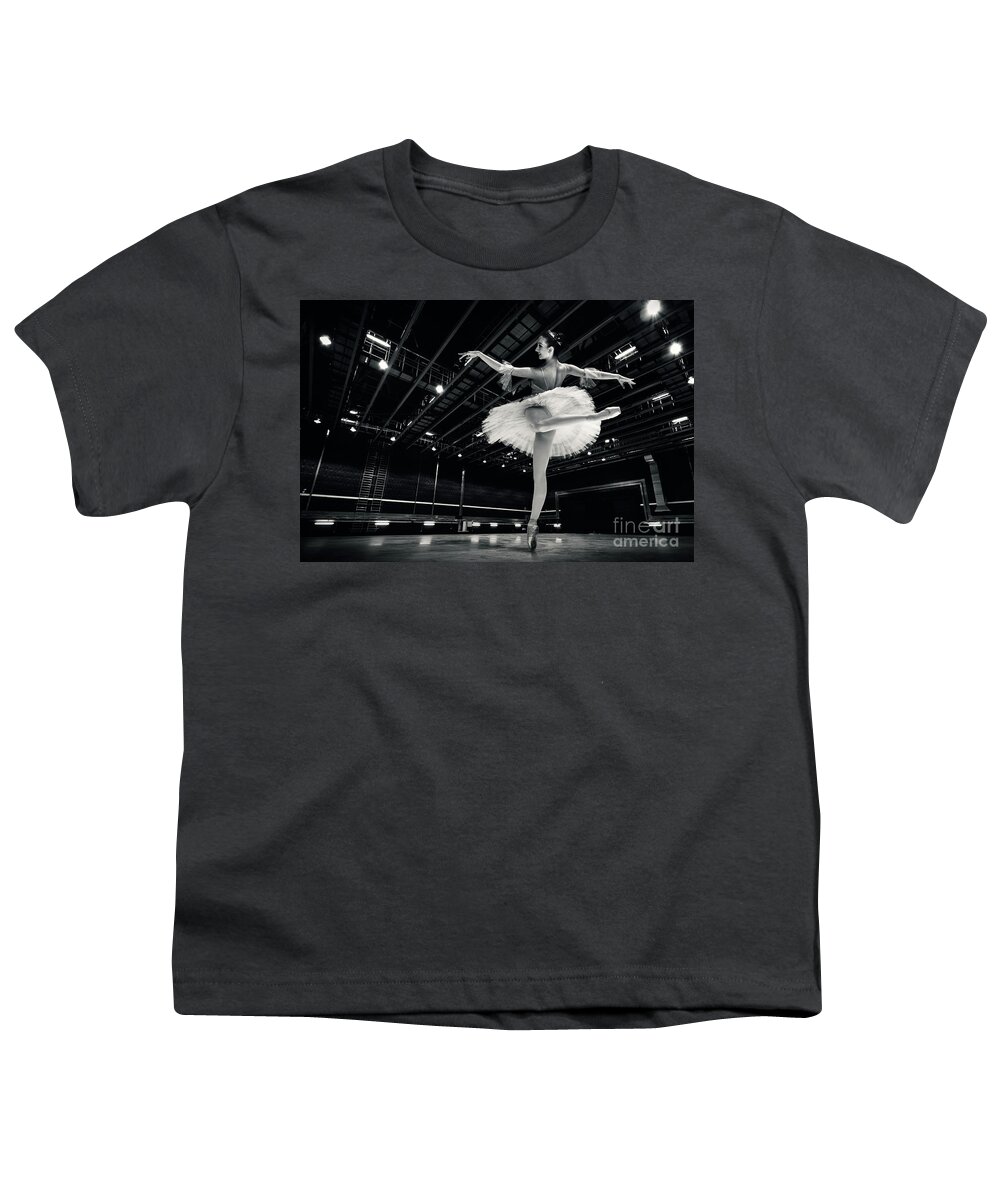 Ballet Youth T-Shirt featuring the photograph Ballerina in the white tutu by Dimitar Hristov