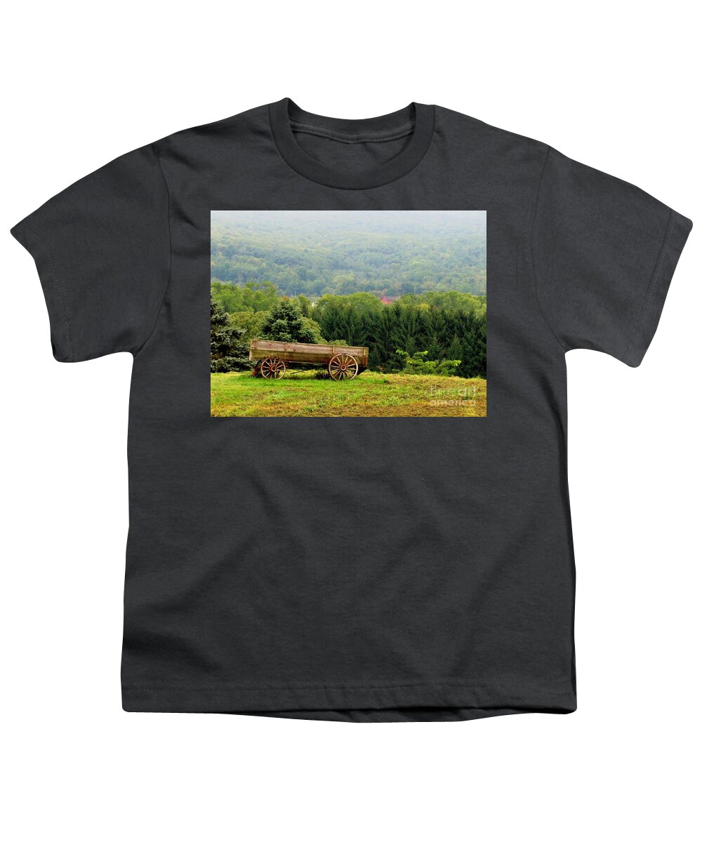 Old Wagon Youth T-Shirt featuring the photograph Baraboo Hillside by Marilyn Smith