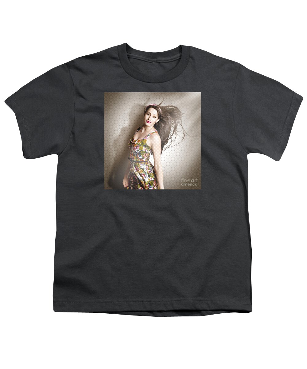 Hair Youth T-Shirt featuring the photograph Beauty salon pinup by Jorgo Photography