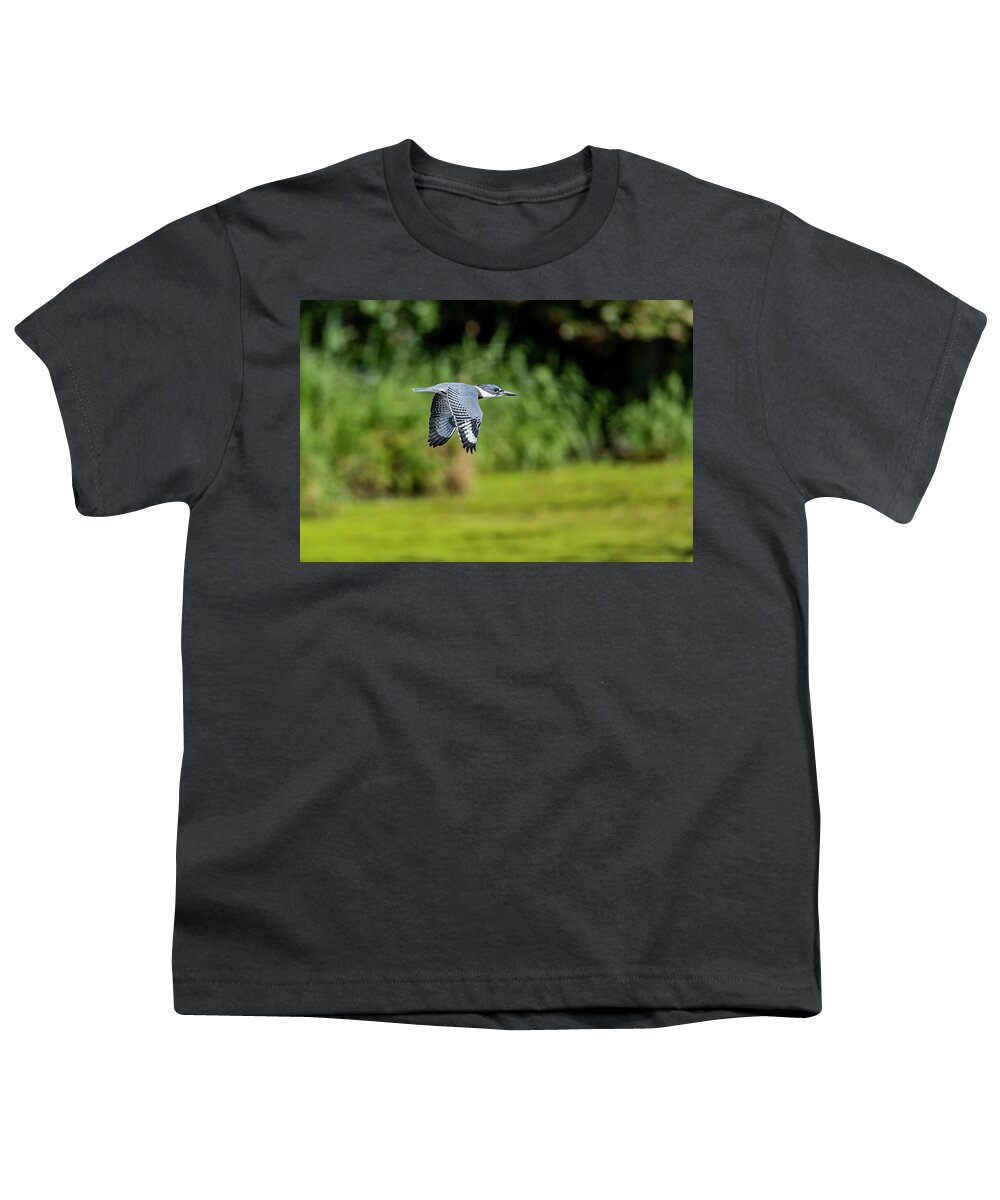 Belted Kingfisher Youth T-Shirt featuring the photograph Belted Kingfisher by Todd Ryburn