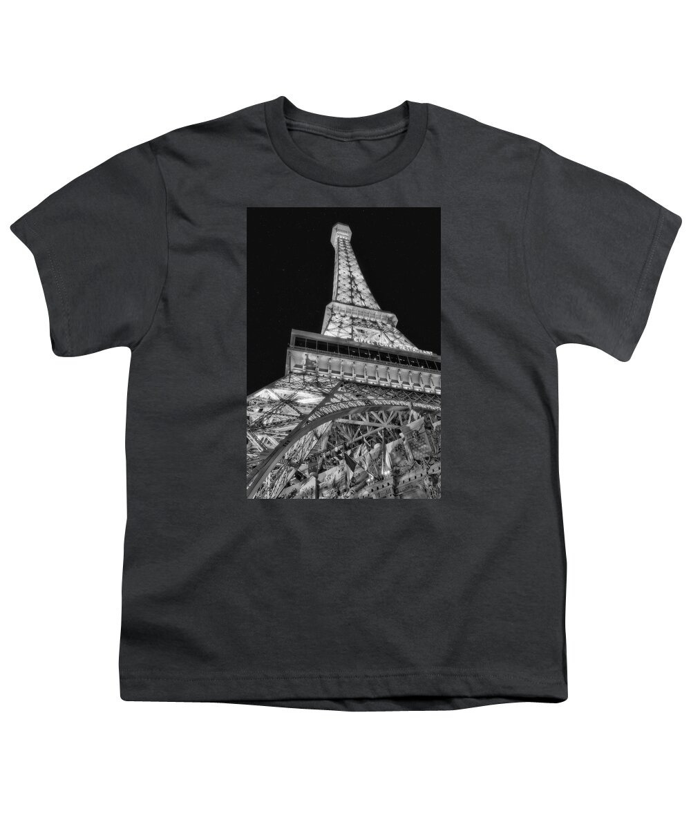 Eifel Tower Youth T-Shirt featuring the photograph Beneath The Eiffel Tower by Susan Candelario