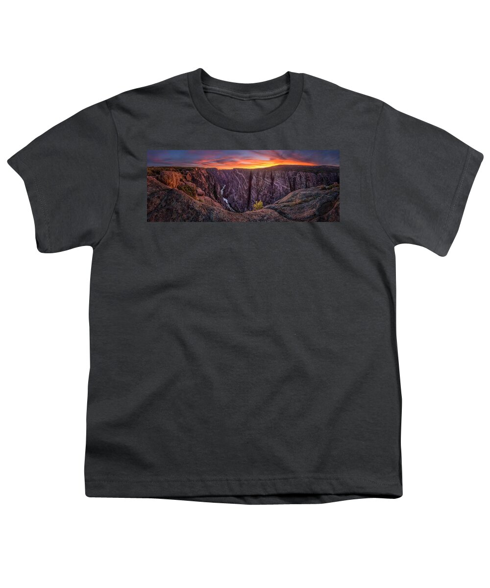 Black Canyon Of The Gunnison Youth T-Shirt featuring the photograph Black Canyon of the Gunnison by Angela Moyer