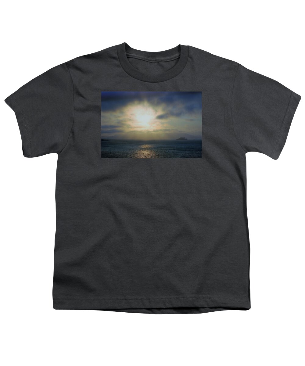 Blue Sky Youth T-Shirt featuring the photograph Blue sunset by Maria Aduke Alabi