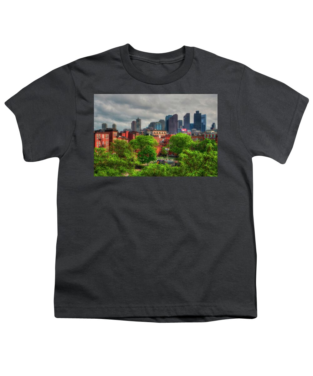 Boston Youth T-Shirt featuring the photograph Boston Skyline - Old and New by Joann Vitali
