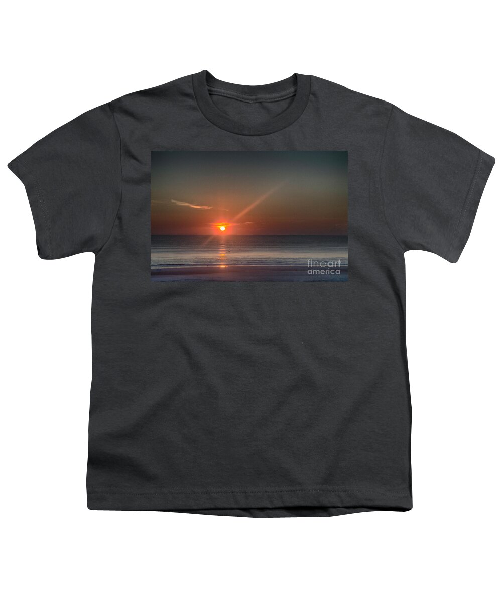 Dawn Youth T-Shirt featuring the photograph Breaking Dawn Daytona Beach by Judy Hall-Folde