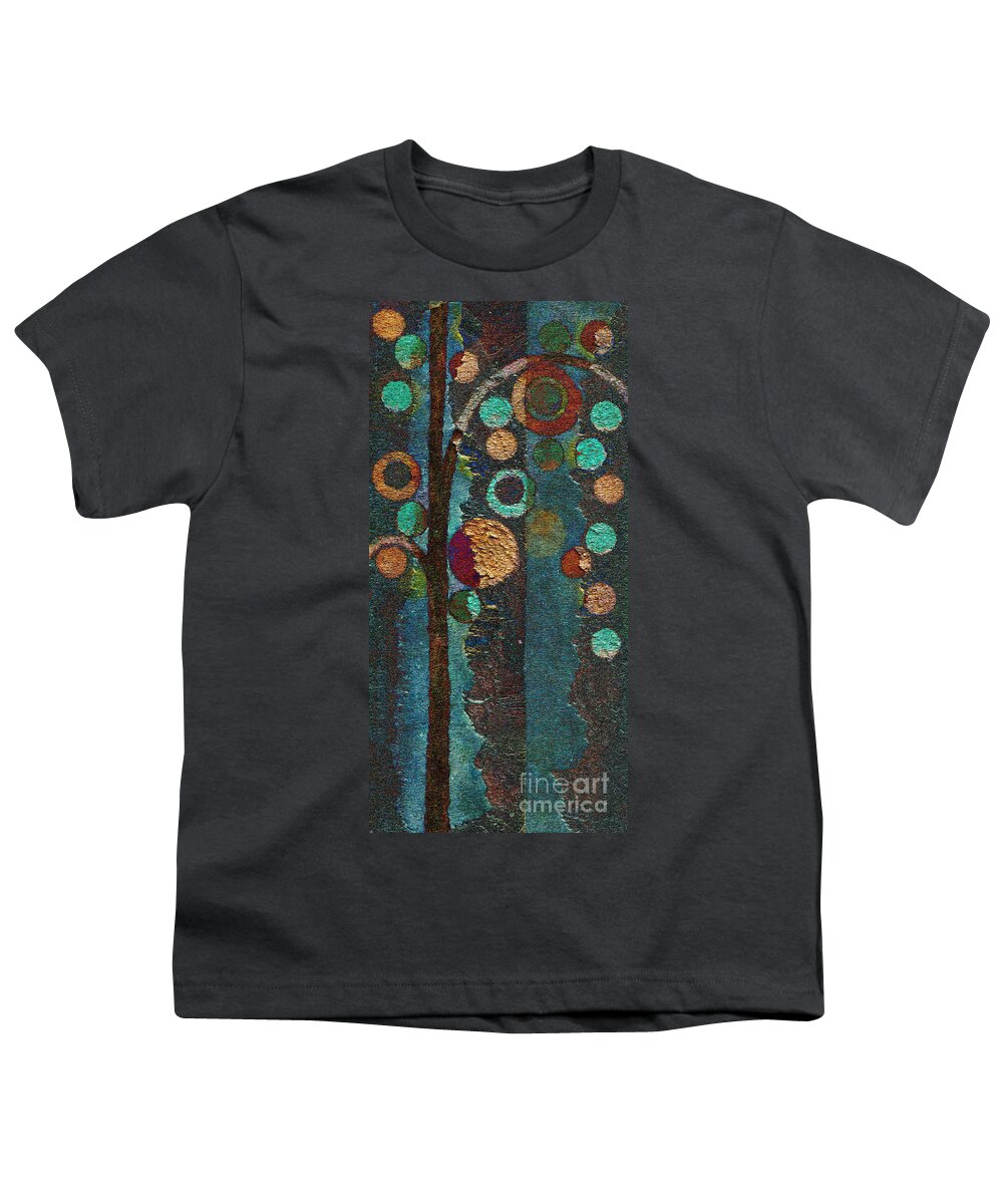 Tree Youth T-Shirt featuring the painting Bubble Tree - spc02bt05 - Right by Variance Collections