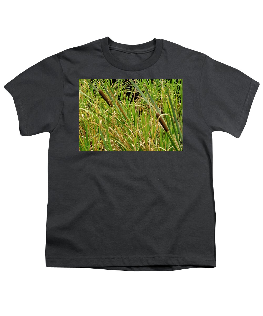 Impressive Youth T-Shirt featuring the photograph Bulrush. by Elena Perelman