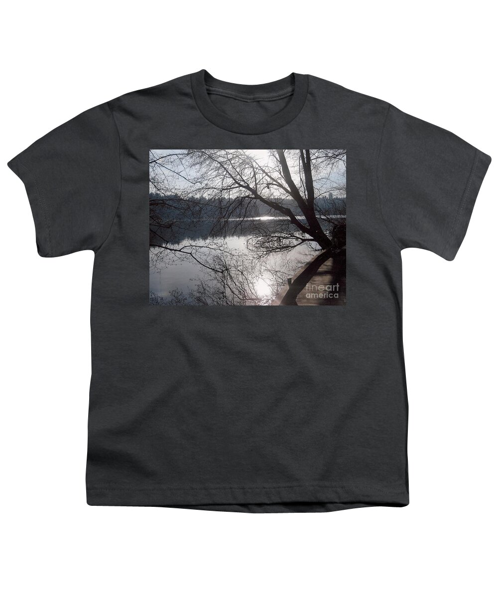 Winter Trees. Placid Lake Youth T-Shirt featuring the photograph Burnaby Walk by Kim Prowse