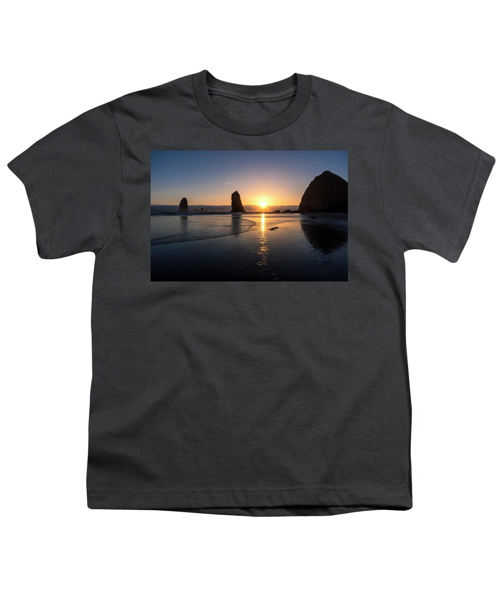 Sunsets Youth T-Shirt featuring the photograph Cannon Beach Sunset by Steven Clark