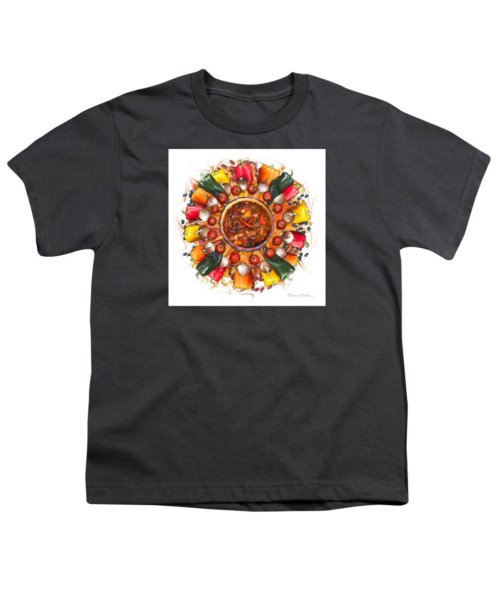 Culinary Mandala Youth T-Shirt featuring the photograph Chili by Bruce Frank