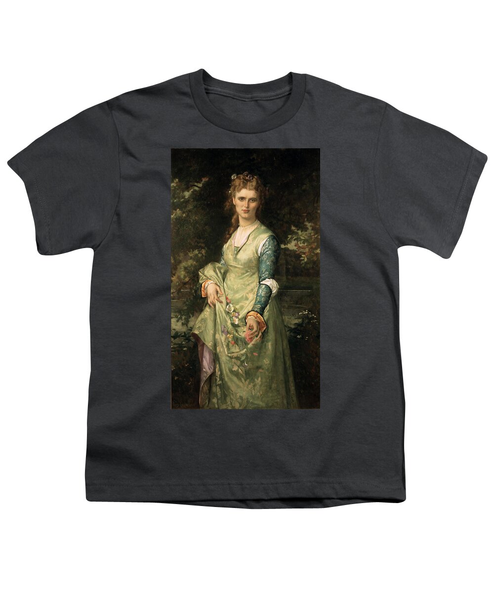 Alexandre Cabanel Youth T-Shirt featuring the painting Christina Nilsson by Alexandre Cabanel