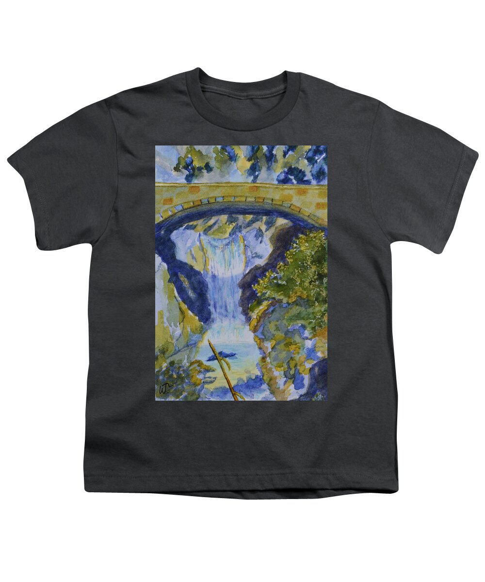Christine Falls Youth T-Shirt featuring the painting Christine Falls by Warren Thompson