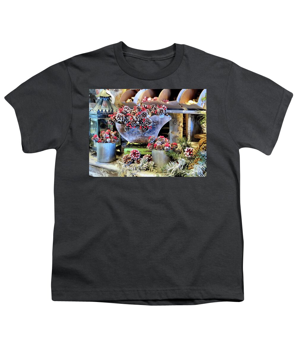Christmas Youth T-Shirt featuring the photograph Christmas Decor by Janice Drew