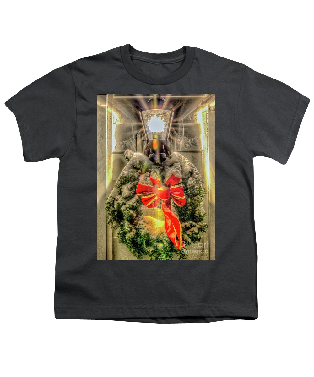 Christmas Youth T-Shirt featuring the photograph Christmas Wreath I by Rod Best