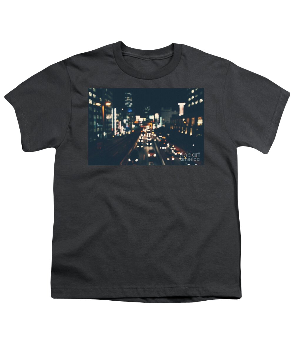 Photography Youth T-Shirt featuring the photograph City Lights by MGL Meiklejohn Graphics Licensing