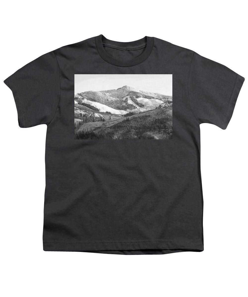 Clear-cut Contrast Youth T-Shirt featuring the photograph Clear-Cut Contrast by Tom Cochran