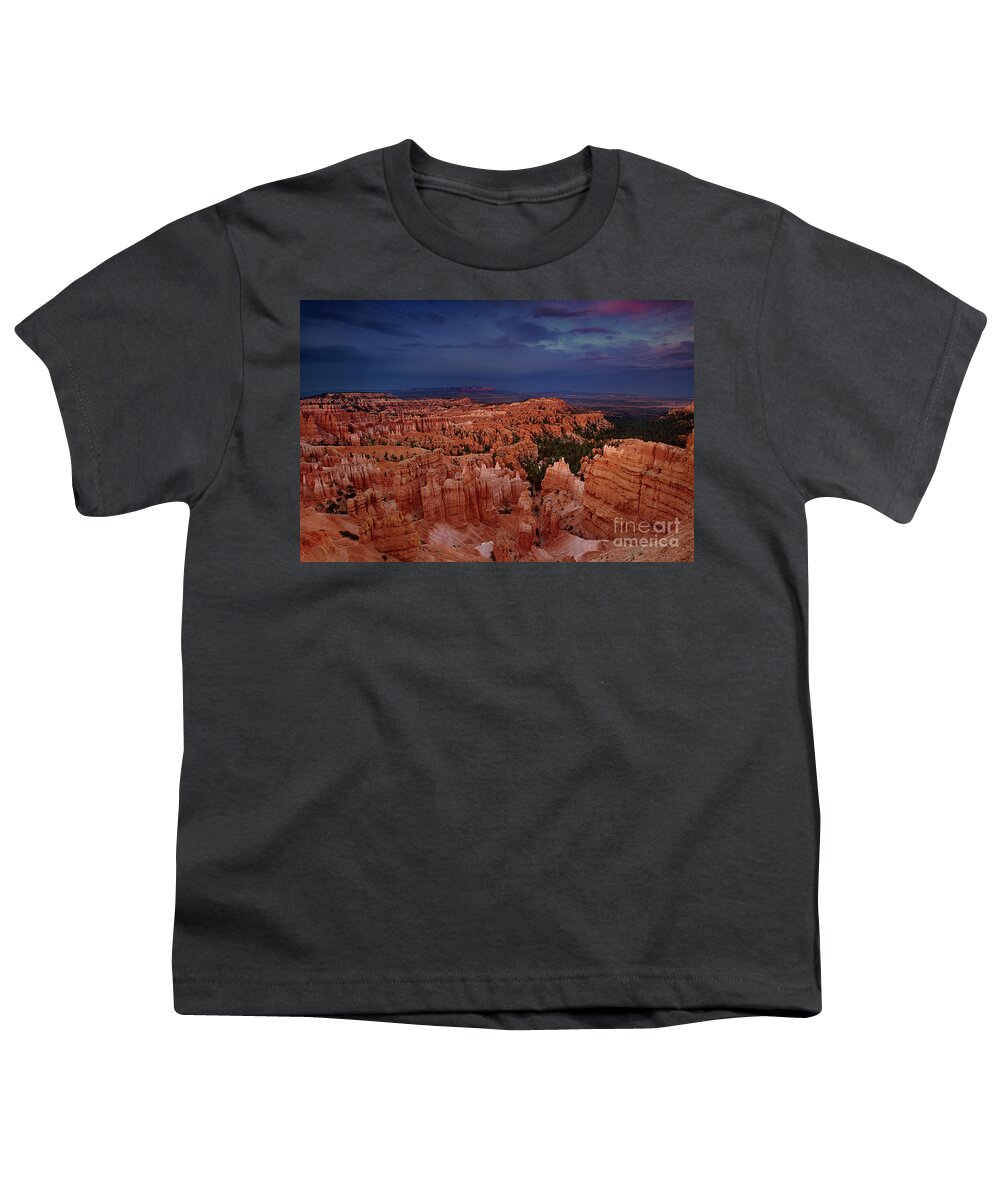 North America Youth T-Shirt featuring the photograph Clearing Storm over the Hoodoos Bryce Canyon National Park by Dave Welling