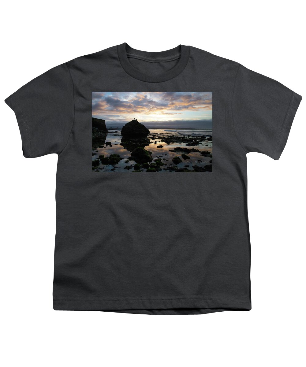 West Cliff Youth T-Shirt featuring the photograph Clouds in the sea by Lora Lee Chapman