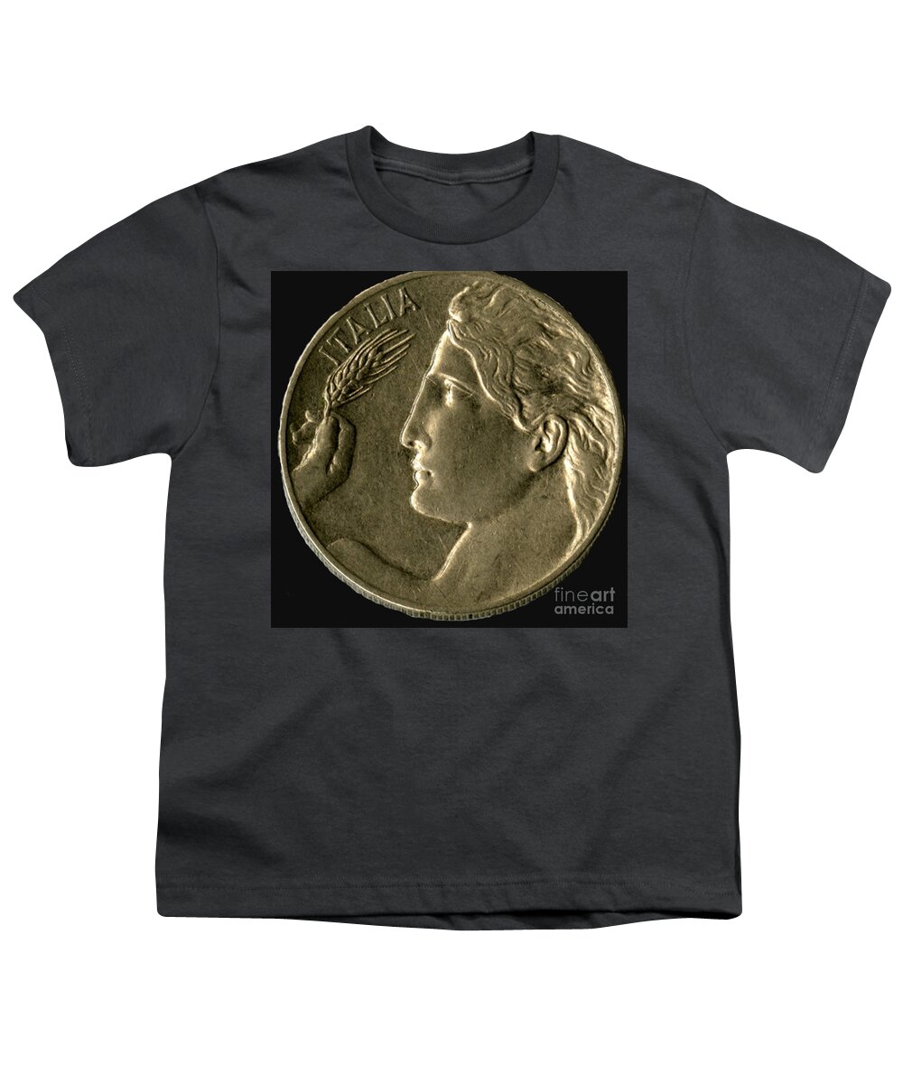 Currency Youth T-Shirt featuring the photograph Coin Italia by Jost Houk