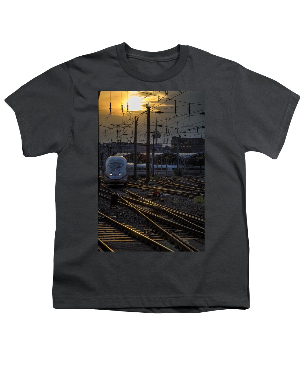 Deutsche Youth T-Shirt featuring the photograph Cologne Central Station by Pablo Lopez