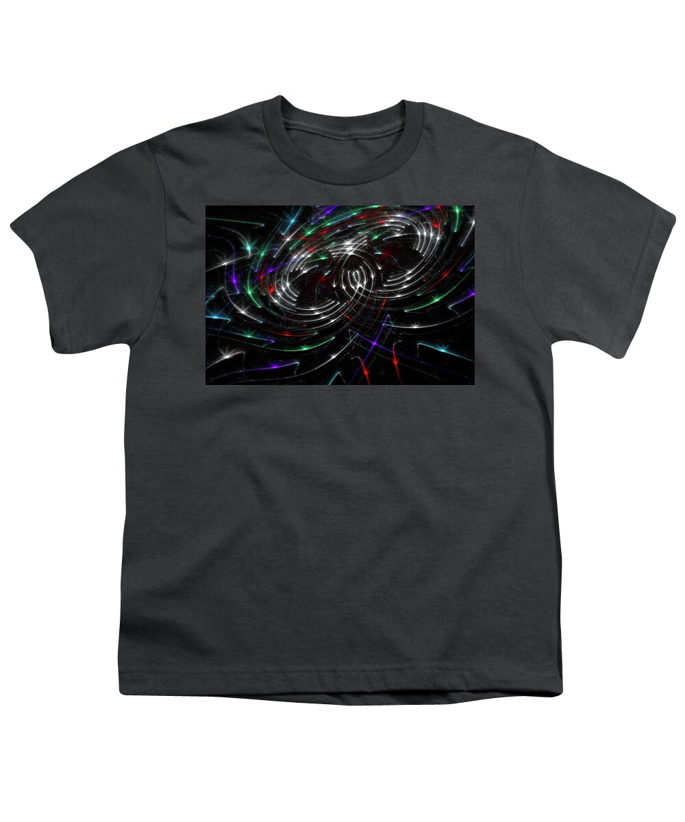 Black Youth T-Shirt featuring the digital art Color dynamics by Tim Abeln