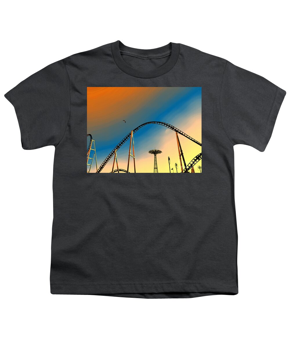 Coney Youth T-Shirt featuring the photograph Coney Glow 1 by Onedayoneimage Photography