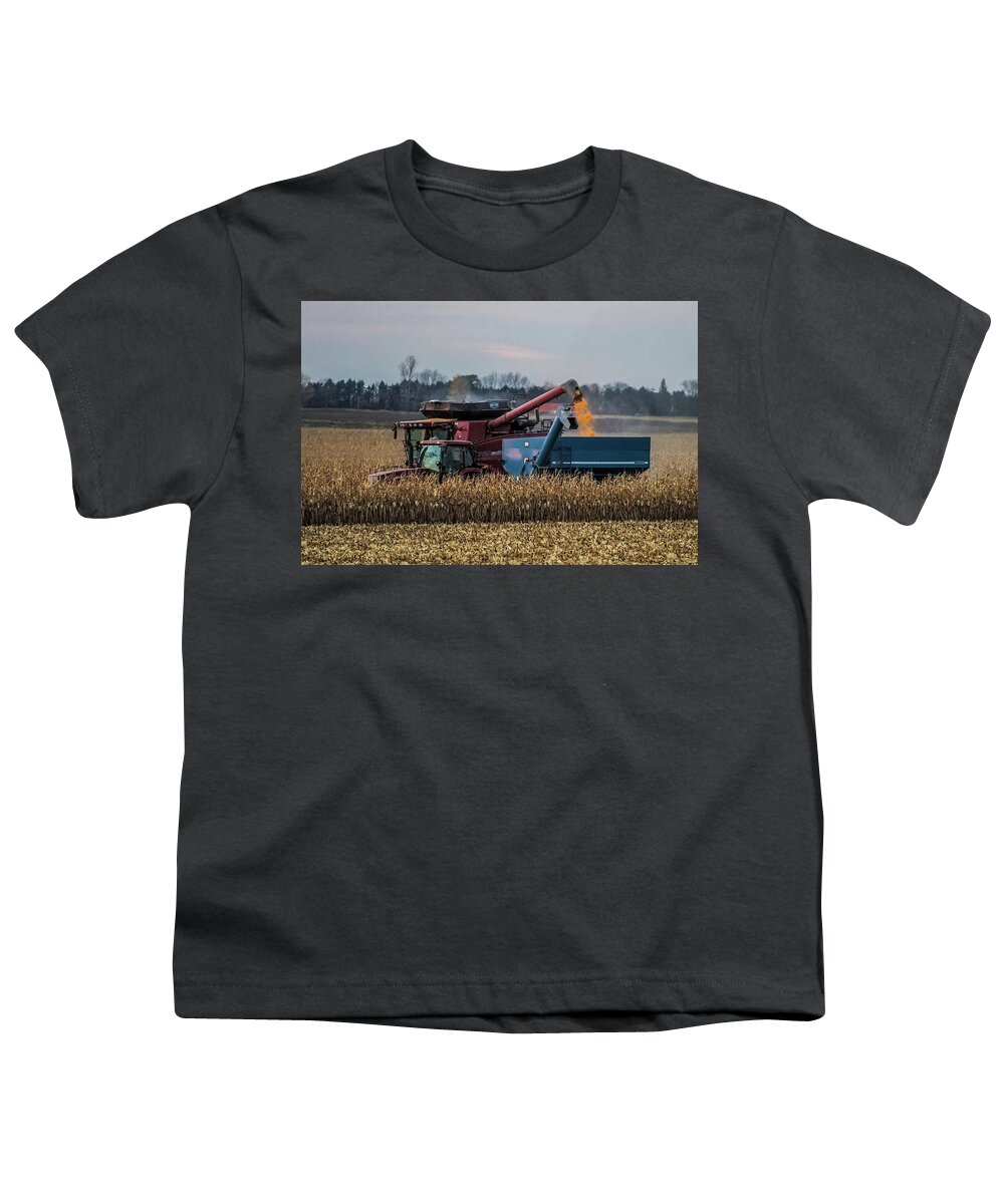 Corn Youth T-Shirt featuring the photograph Corn Harvest by Paul Freidlund