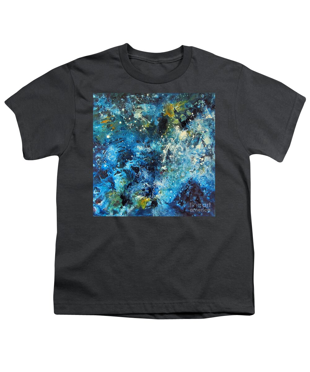 Abstract Painting Youth T-Shirt featuring the painting Cosmos by Valerie Travers