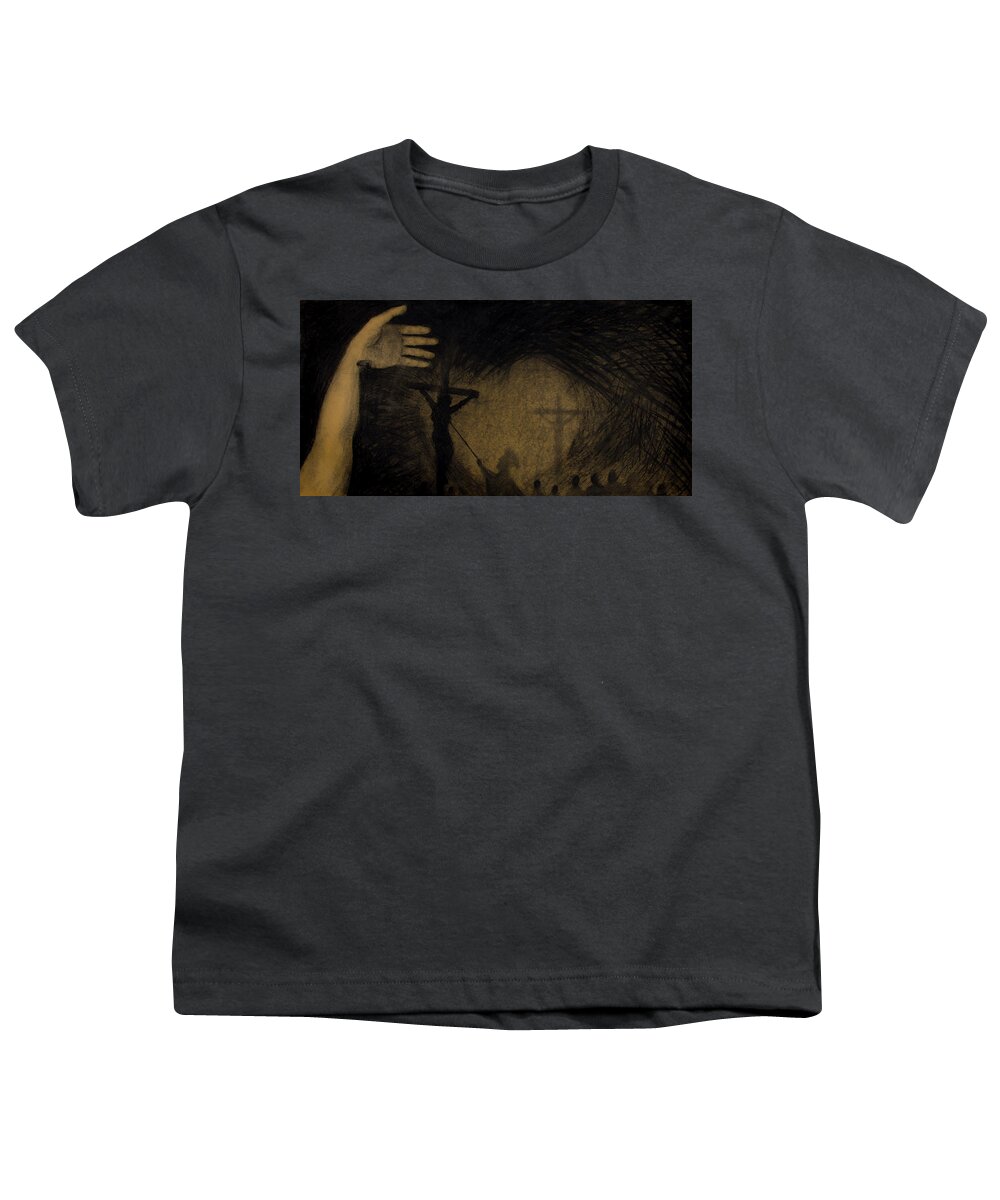 Jesus Christ Youth T-Shirt featuring the photograph Crux of the Matter Final by George Ramos