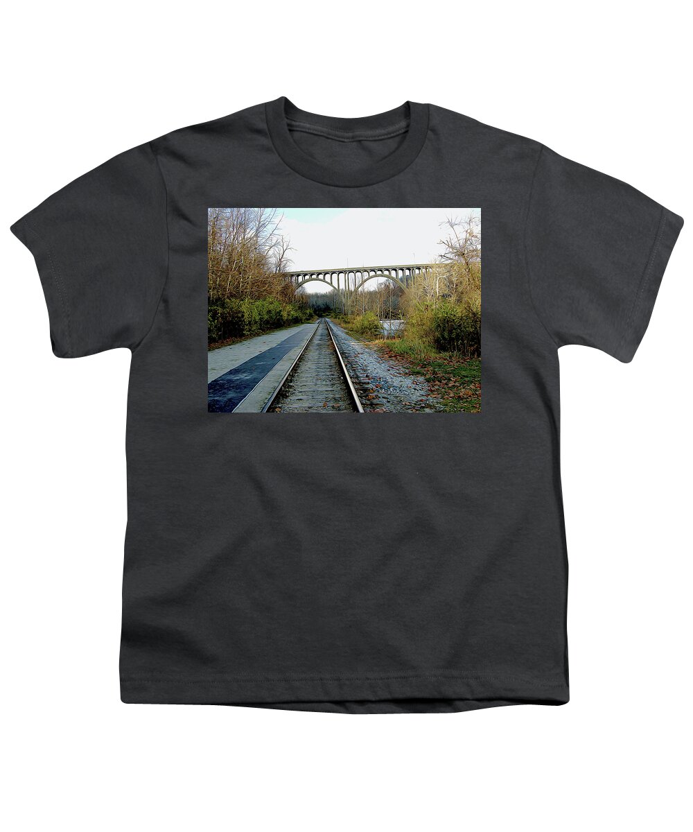 Nature Youth T-Shirt featuring the photograph Cuyahoga Line by Linda Carruth