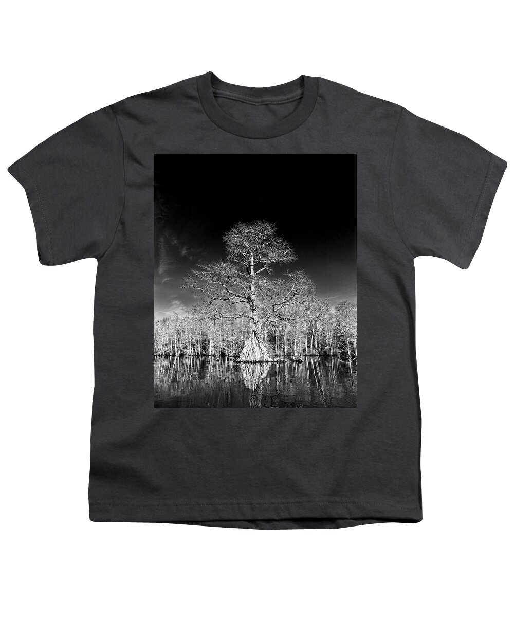 Cypress Youth T-Shirt featuring the photograph Cypress Contrast by Alan Raasch