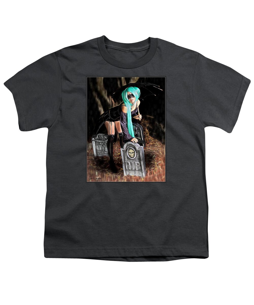 Fantasy Youth T-Shirt featuring the painting Dark Rain by Jon Volden